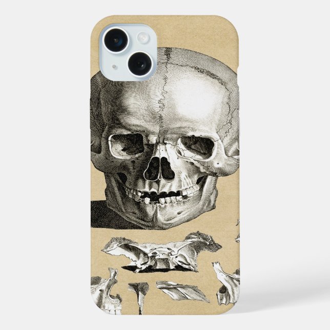 Coque iPhone Anatomie du crâne et des os (Verso)