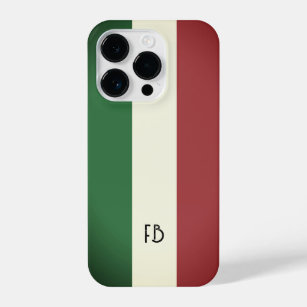 Coque iPhone Ancien drapeau italien vintage d'Italie monogramme