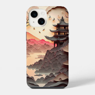 Coque Pour iPhone 14 Ancien papier de scène chinois coupé iPhone 14 Coq