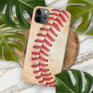 Coque iPhone 16 Pro Max Ancienne Balle de Baseball Vintage Couture Rouge
