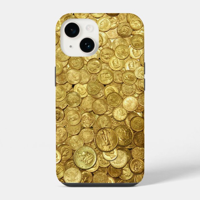 Coque iPhone Ancienne collection de pièces d'or (Verso)