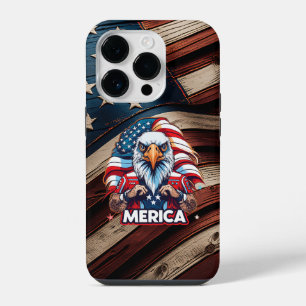 Coque Pour iPhone 14 Plus Anciens Combattants Drapeau américain Merica Aigle