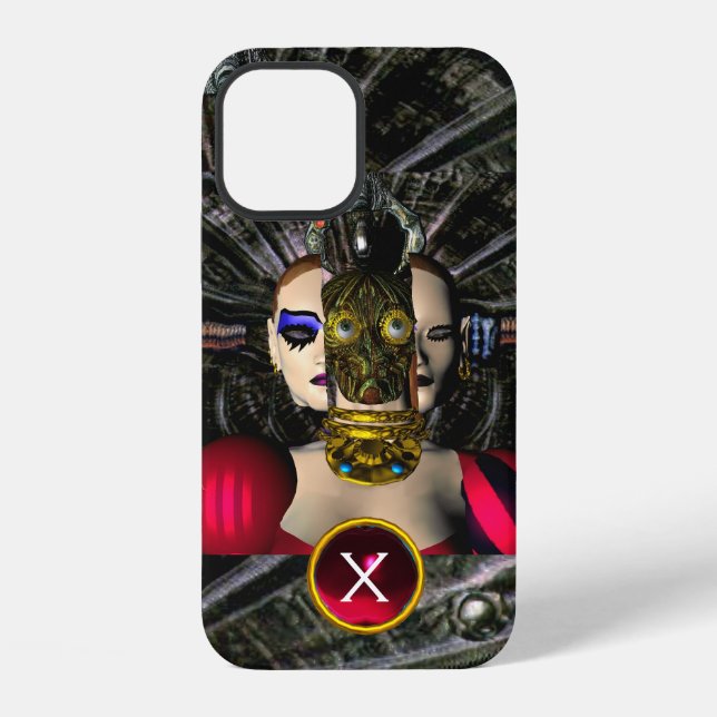 Coque iPhone ANDROID XENIA SPACESHIP PILOTE, Gem Monogram Sci f (Verso)