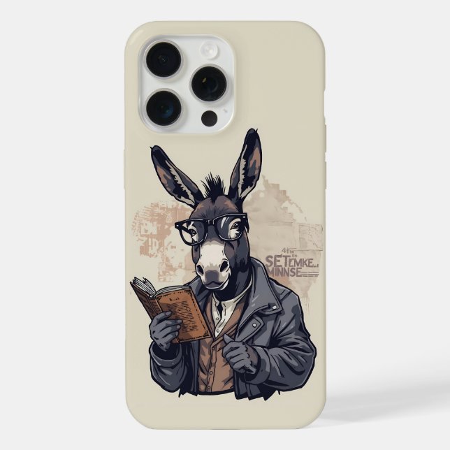 Coque iPhone Âne sage — Étui de téléphone (Verso)