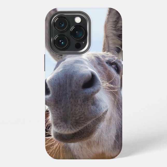 Coque iPhone Âne souriant avec Grin Silly (Dos)