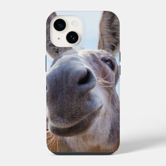 Coque iPhone Âne souriant avec Grin Silly (Verso)