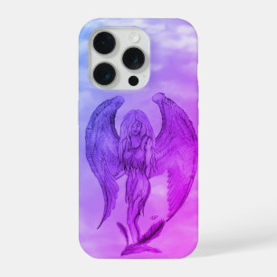 Coque iPhone 15 Pro Ange dans le style de tatouage