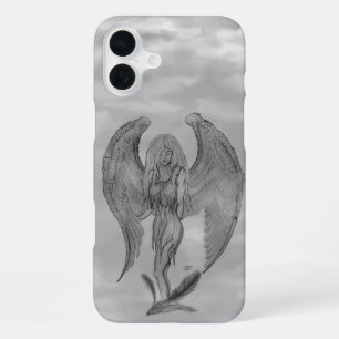 Coque iPhone 16 Plus Ange dans le style de tatouage