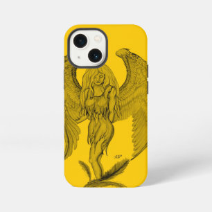 Etui iPhone 13 Mini Ange - design noir et jaune