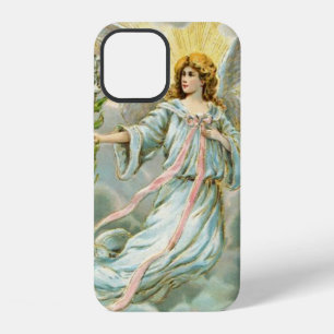 Coque iPhone 12 Ange en bleu