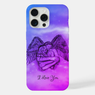 Coque iPhone 15 Pro Max Ange Éros en amour, je t'aime