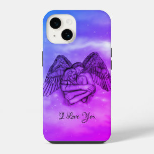 Coque Pour iPhone 14 Ange Éros en amour, je t'aime