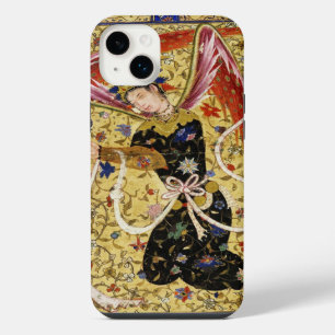 ANGE ORIENTAL AVEC FLEURS ET RUBAN BLANC