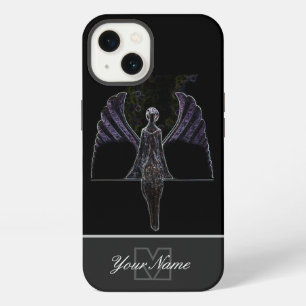 Etui iPhone 13 Ange rêveur Néon-Pop-Art avec monogramme !