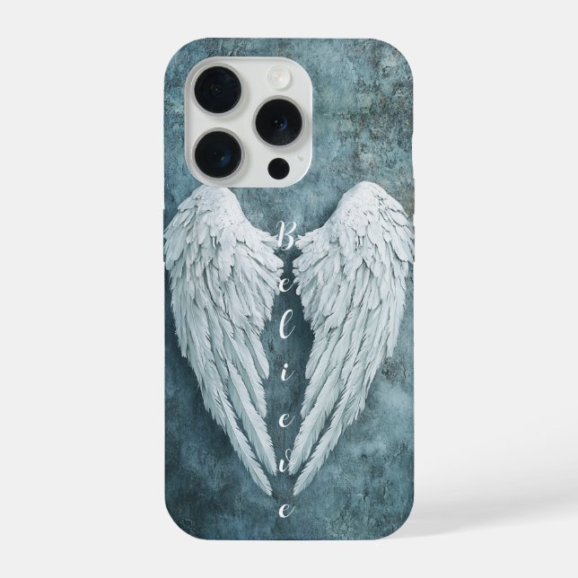 Coque iPhone Ange Wing Téléphone Case, Croyez (Verso)