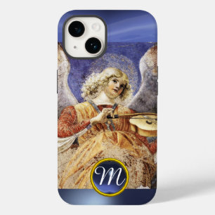 Coque Pour iPhone 14 ANGEL DE LA MUSIQUE, Sapphire Bleu Monogramme