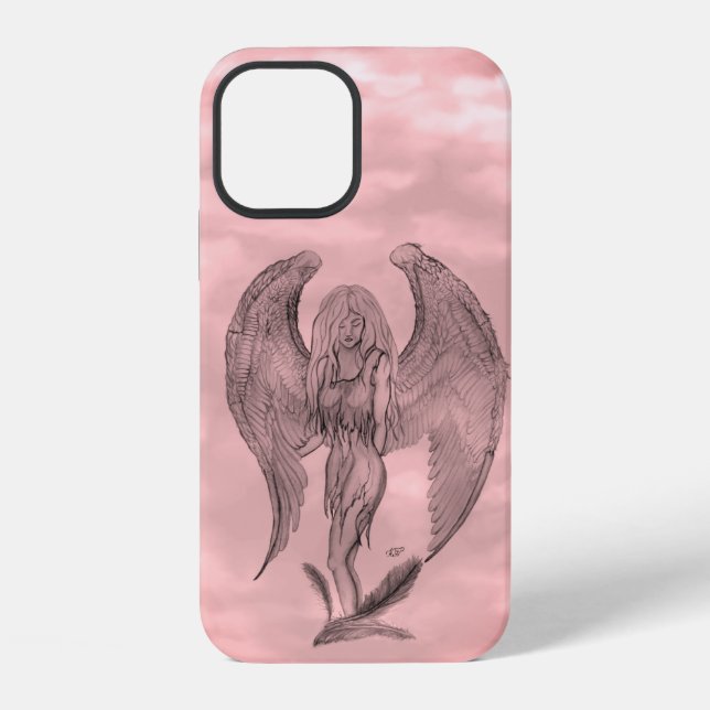 Coque iPhone Angel en style tatouage (Verso)
