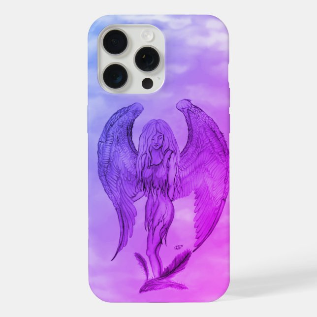 Coque iPhone Angel en style tatouage (Verso)