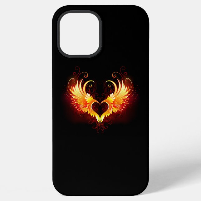Coque iPhone Angel Fire Heart with Wings (Verso)