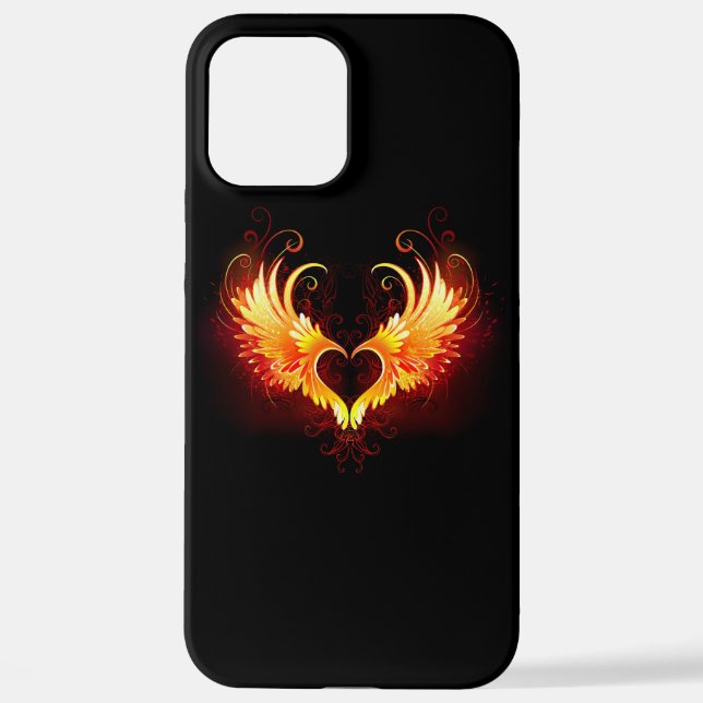 Coque iPhone Angel Fire Heart with Wings (Verso)