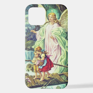 Coque iPhone 12 Angel gardien sur le pont