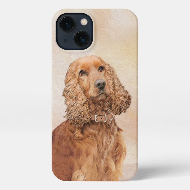 Coque iPhone Anglais Cocker Peinture Espagnole - Art Chien orig (Verso)
