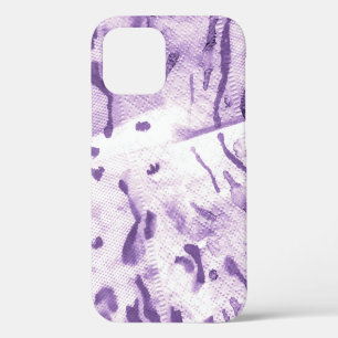 Coque iPhone 12 Animal Géométrique Texturé. Lignes croisées de lav