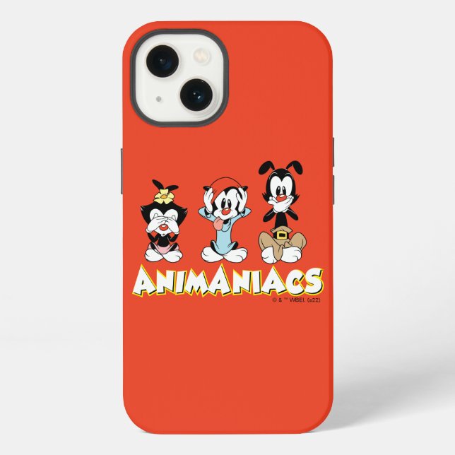 Coque iPhone Animaniacs | Graphique de Warner Sibings "No Evil" (Verso)