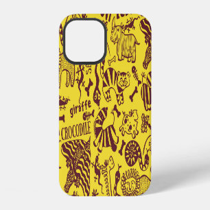 Coque iPhone 12 Animaux africains : Motif culturel sans peau.