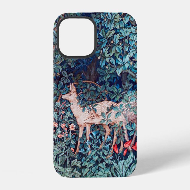 Coque iPhone Animaux dans la forêt, William Morris (Verso)