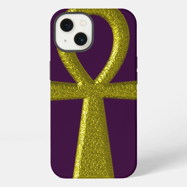 Coque iPhone Ankh Or Fancy (Verso)