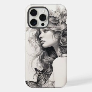 Coque iPhone 15 Pro Max Antique classique Floral Demeure Vie Belle Peintur