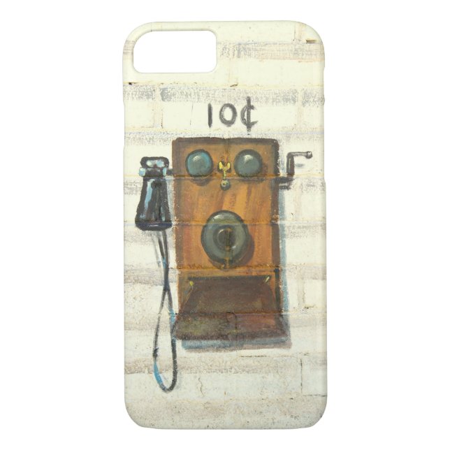 coque iphone antique de téléphone de mur (Dos)