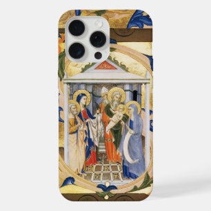 COQUE iPhone 15 PRO MAX ANTIQUE FLORAL NATIVITÉ CHRISTMAS PARCHEMENT