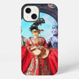 ETUI iPhone 13 ANTIQUE ITALIENNE PUPPETS ET MASQUES MASQUERADE PA