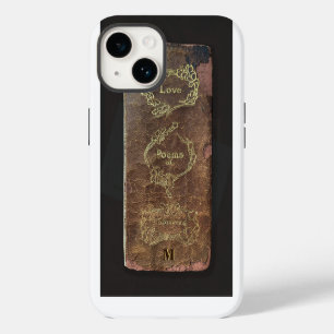 Coque Pour iPhone 14 Antique Livre Love Poems Classic Monogramme