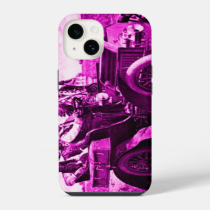 COQUE POUR iPhone 14 APACHES ET GERONIMO CONDUISANT UNE VOITURE À MOTEU