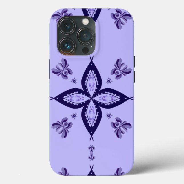 Coque iphone Apple au design floral (Verso)