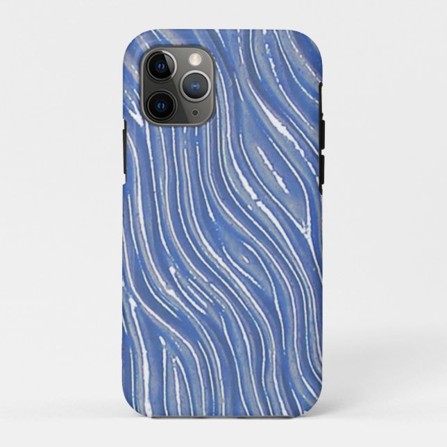 Coque iphone Apple avec eau bleue coulant (Dos)