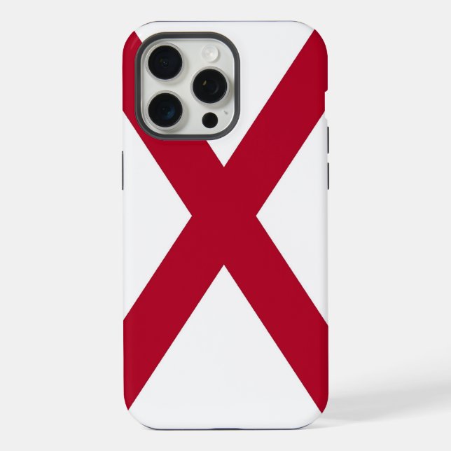 Coque iPhone Apple iPhone 15 Pro Max Coque, drapeau Alabama (Verso)