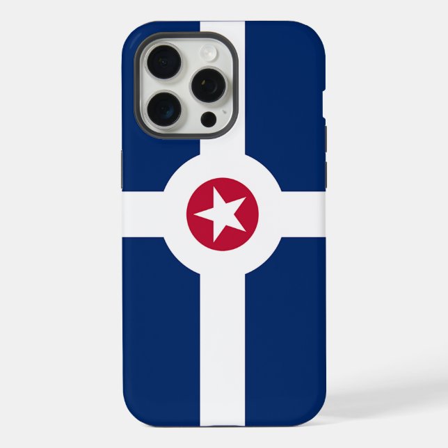 Coque iPhone Apple iPhone 15 Pro Max Coque, drapeau d'Indianapo (Verso)
