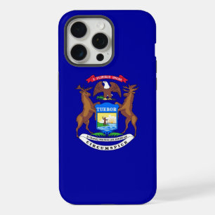 Coque iPhone 15 Pro Max Apple iPhone 15 Pro Max Coque, drapeau du Michigan