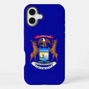 Coque iPhone 16 Plus Apple iPhone 16 Plus Coque-Mate, drapeau du Michig