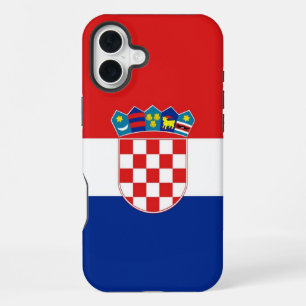 Coque iPhone 16 Plus Apple iPhone 16 Plus Mate, drapeau de la Croatie