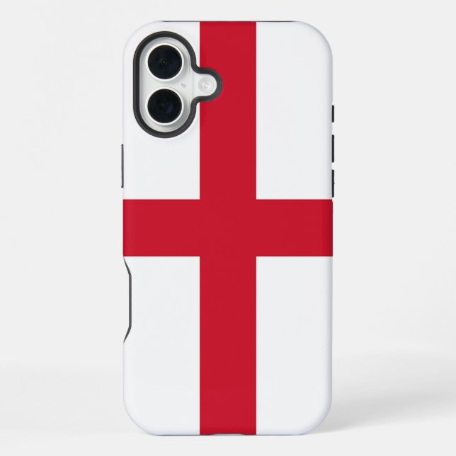 Coque iPhone Apple iPhone 16 Plus Mate, drapeau de l'Angleterre (Verso)