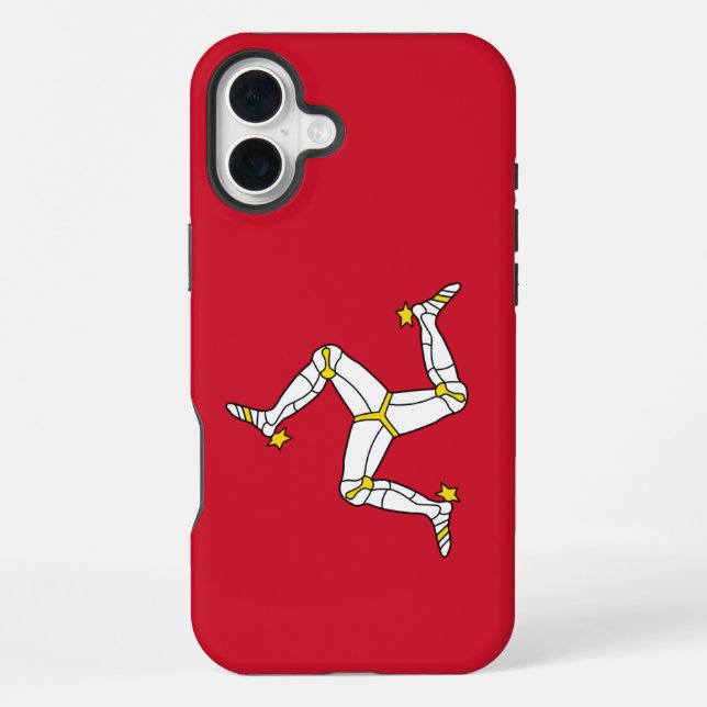Coque iPhone Apple iPhone 16 Plus Mate, drapeau de l'île de Man (Verso)