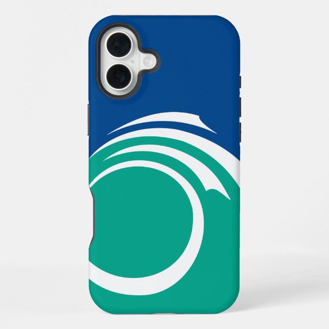 Coque iPhone Apple iPhone 16 Plus Mate, drapeau d'Ottawa (Verso)