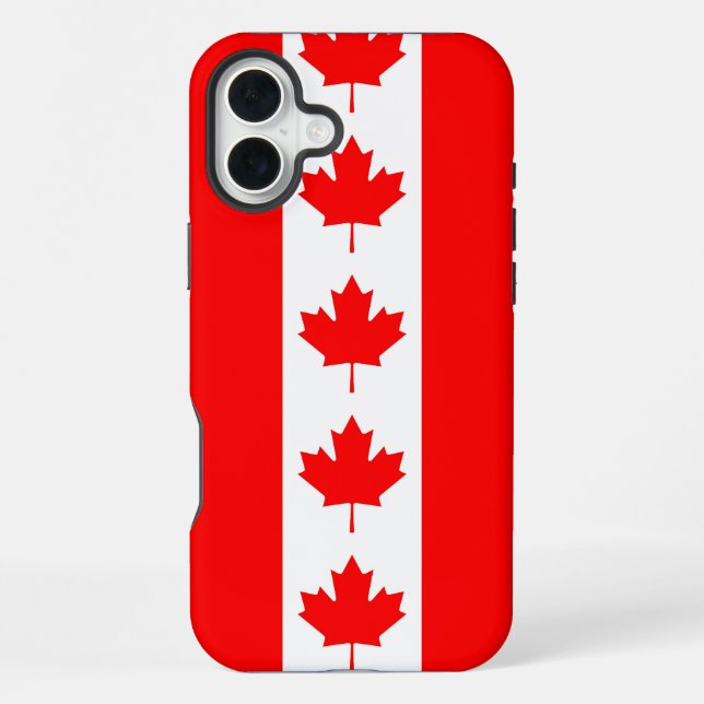 Coque iPhone Apple iPhone 16 Plus Mate, drapeau du Canada (Verso)