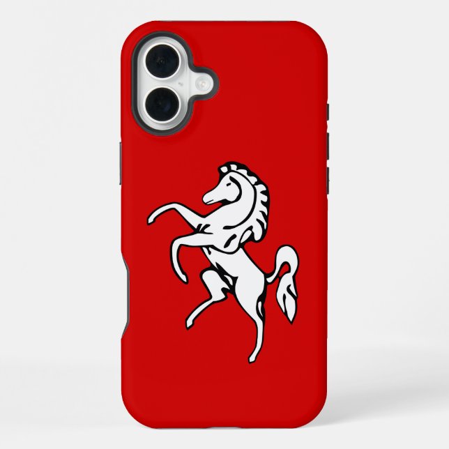 Coque iPhone Apple iPhone 16 Plus Mate, drapeau du comté de Ken (Verso)