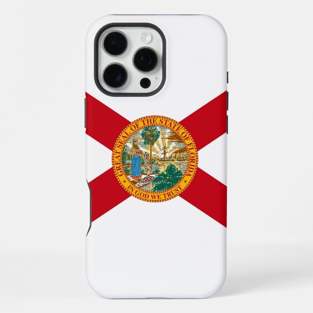 Coque iPhone Apple iPhone 16 Pro Max Coque, drapeau de Floride (Verso)